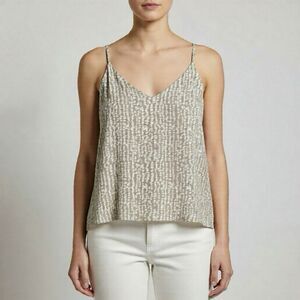 In The Beginning Flowy Spaghetti Strap Tank Vertical Stripe Polka Dot Bubble Pri